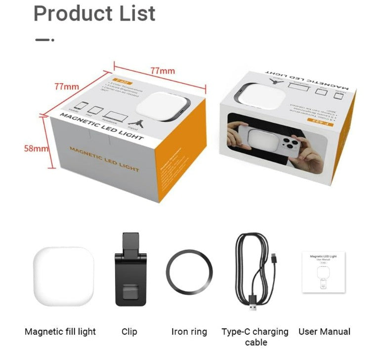 Magnetic Wireless LED ring light